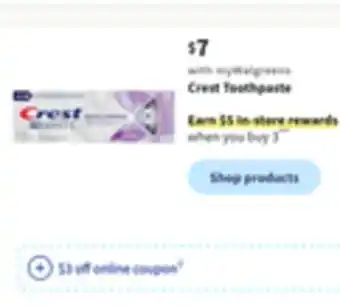 Walgreens Crest offer
