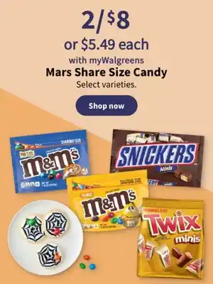 Walgreens Mars share size candy offer