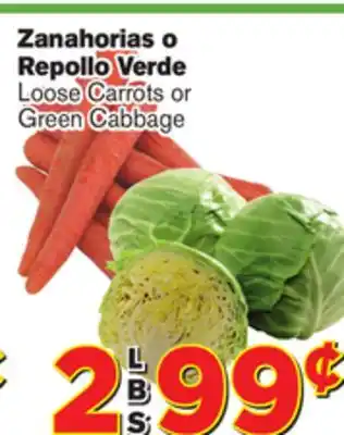 El Super Fresh Loose carrots green cabbage offer