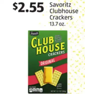 Aldi Savoritz clubhouse crackers offer