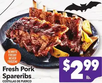 Vallarta Supermarkets Pork spareribs / costillas de puerco offer