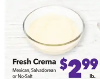 Vallarta Supermarkets Fresh crema offer