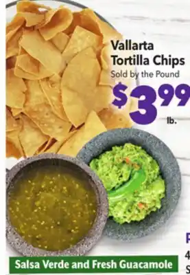 Vallarta Supermarkets Vallarta tortilla chips offer