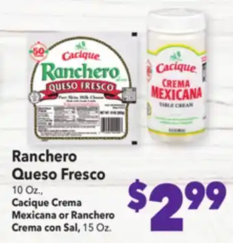 Vallarta Supermarkets Ranchero queso fresco offer