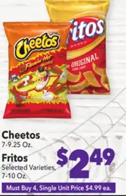 Vallarta Supermarkets Cheetos 7-9.25 oz. fritos offer