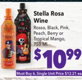 Vallarta Supermarkets Stella rosa wine offer