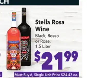 Vallarta Supermarkets Stella rosa wine offer