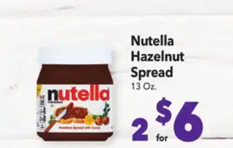 Vallarta Supermarkets Nutella hazelnut spread offer