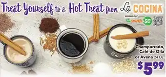 Vallarta Supermarkets Champurrado, café de olla or avena offer