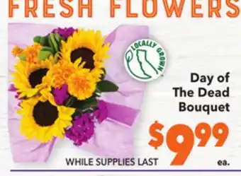 Vallarta Supermarkets Day of the dead bouquet offer