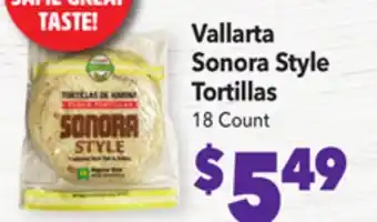 Vallarta Supermarkets Vallarta sonora style tortillas offer