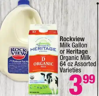 Super King Markets Rockview milk gallon or heritage organic milk 64 oz offer