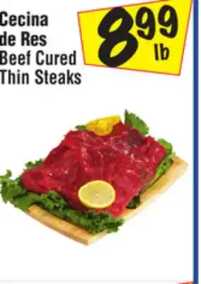 El Super Beef cured thin steaks offer