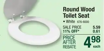 Menards Designers image round white wood toilet seat offer