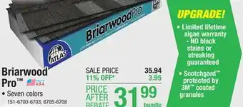 Menards Atlas briarwood pro high definition blackstone architectural roofing shingles (32.8 sq. ft.) offer