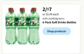 Walgreens 6-pack soft drinks bottles offer