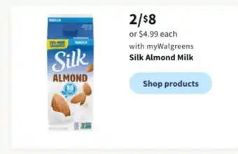 Walgreens Silk almond milk offer