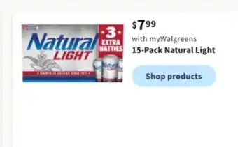 Walgreens 15-pack natural light offer