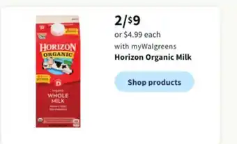 Walgreens Horizon organic milk offer