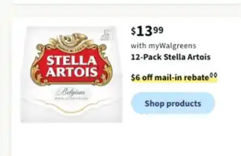 Walgreens 12-pack stella artois offer