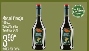 Jewel-Osco Monari vinegar offer
