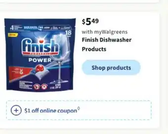 Walgreens Finish dishwasher products offer