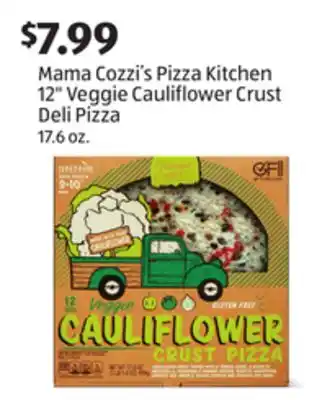 Aldi Mama cozzi's pizza kitchen 12 veggie cauliflower crust deli pizza offer