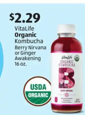 Aldi Vitalife organic kombucha offer