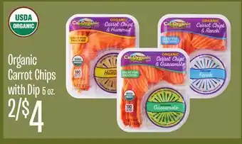 Jewel-Osco Organic carrot chips with dip offer
