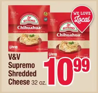 Jewel-Osco V & v supremo shredded cheese offer