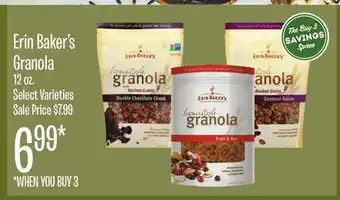 Jewel-Osco Erin baker's granola offer