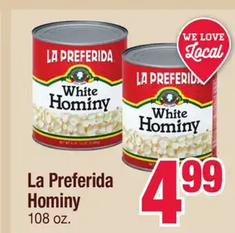 Jewel-Osco La preferida hominy offer