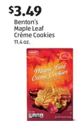 Aldi Benton's maple leaf crème cookies offer