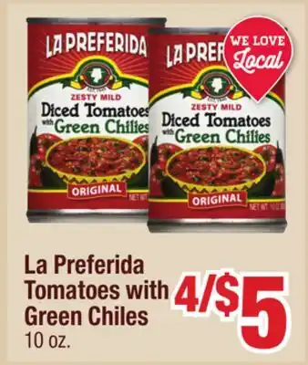 Jewel-Osco La preferida tomatoes with green chiles offer