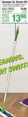 Menards Swiffer sweeper x-large starter kit offer