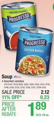 Menards Progresso light creamy potato with bacon & cheese soup - 18.5 oz offer