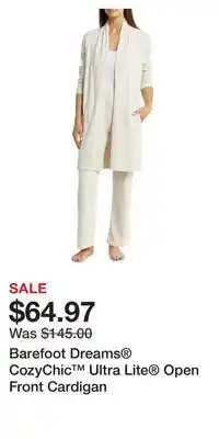 Nordstrom Barefoot dreams cozychic ultra lite open front cardigan offer