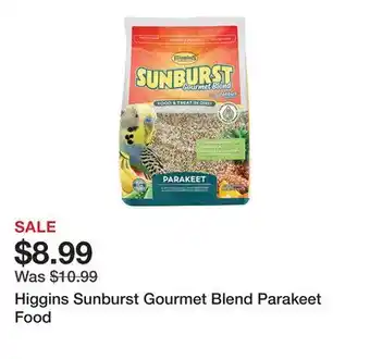 Petsmart Higgins sunburst gourmet blend parakeet food offer