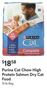 Walmart Purina cat chow high protein salmon dry cat food offer