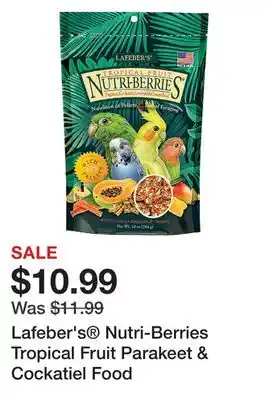 Petsmart Lafeber's nutri-berries tropical fruit parakeet & cockatiel food offer