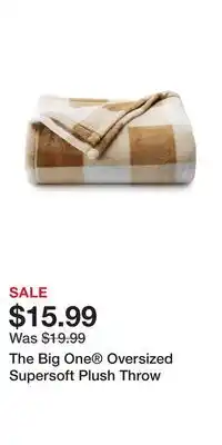 Kohl's The big one oversized supersoft plush throw offer