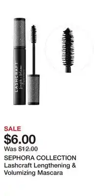 Kohl's Sephora collection lashcraft lengthening & volumizing mascara offer