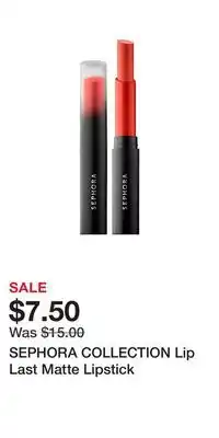 Kohl's Sephora collection lip last matte lipstick offer