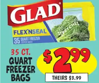 Ollie's 35 ct. quart freezer bags offer