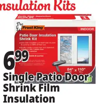 Ocean State Job Lot Frost king patio door insulation shrink kit offer