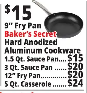 Ocean State Job Lot 9 fry pan baker's secret hard anodized aluminum cookware aluminum cookware offer