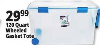 Ocean State Job Lot 120 quart wheeled gasket tote offer
