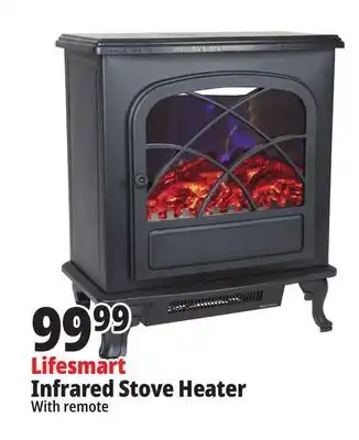 Ocean State Job Lot Lifesmart infrared electric fireplace stove heater with remote offer