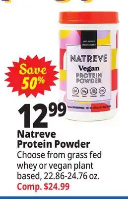 Ocean State Job Lot Natreve protein powder offer
