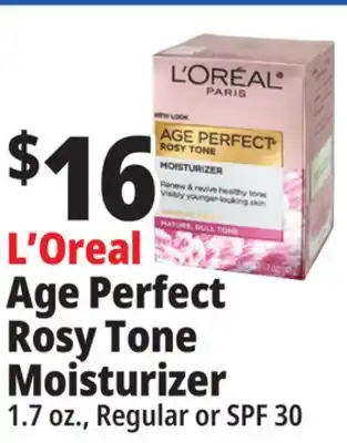 Ocean State Job Lot L'oreal paris age perfect rosy tone moisturizer, 1.7 oz offer